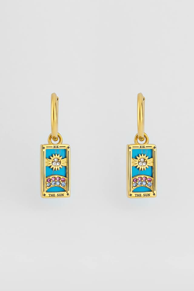 PENDIENTES AROS TAROT EL SOL 1