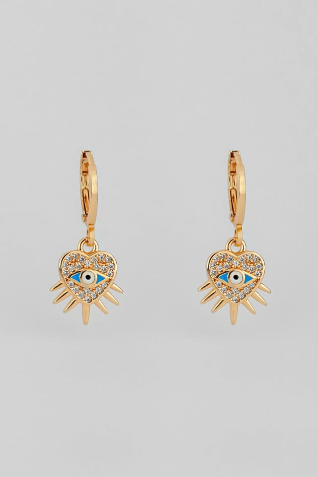 PENDIENTES CORAZÓN OJO TURCO 1