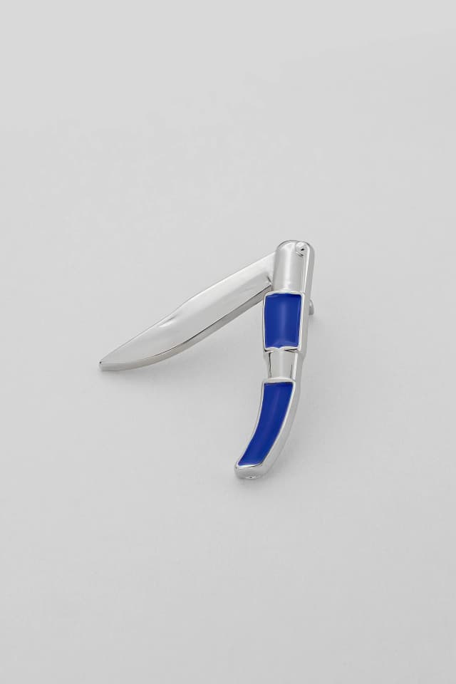 PIN CUCHILLO NAVAJA AZUL 3
