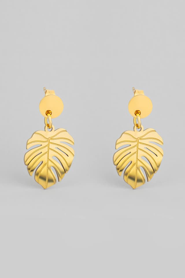 PENDIENTES HOJA MONSTERA 1