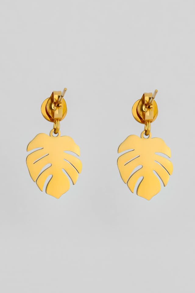 PENDIENTES HOJA MONSTERA 2