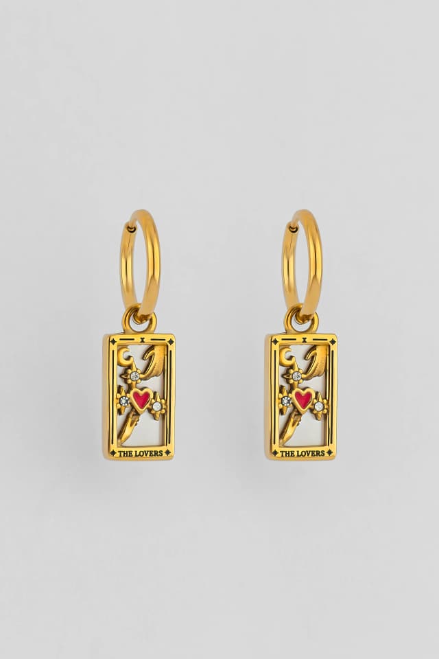 PENDIENTES AROS TAROT LOS ENAMORADOS 1