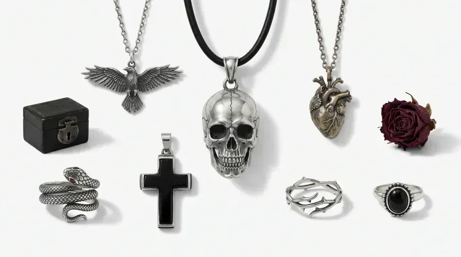 Colección de joyas góticas: guía completa de símbolos, estilos y estética