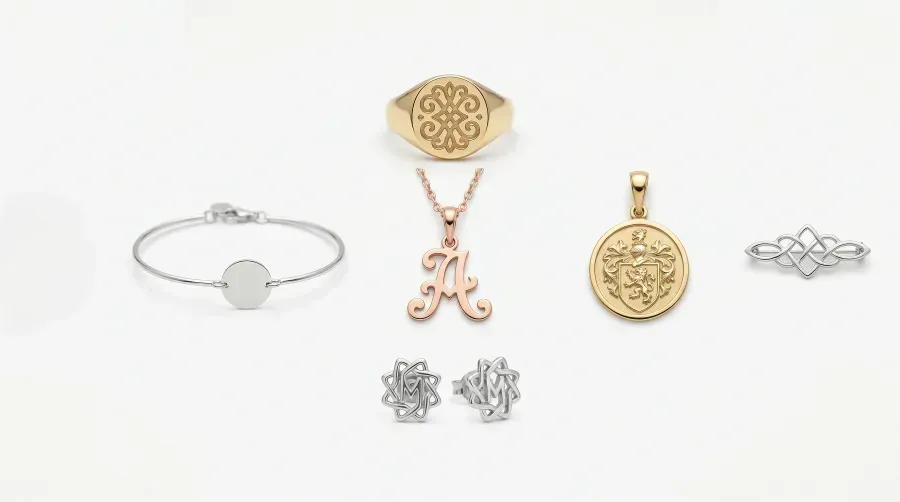 Joyas con iniciales y monogramas: la cifra, el sello, el nombre grabado en plata