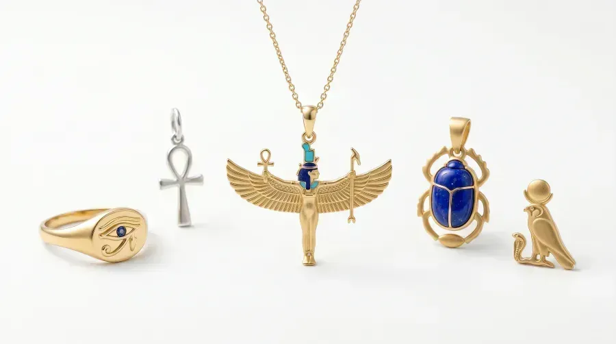 Isis, diosa egipcia: joyas con sus símbolos