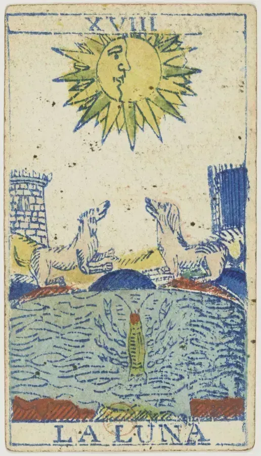 La Luna en el Tarot: significado, símbolos y joyas del Arcano 18