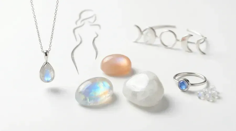 La piedra de luna en joyería: significado, variedades y simbolismo femenino