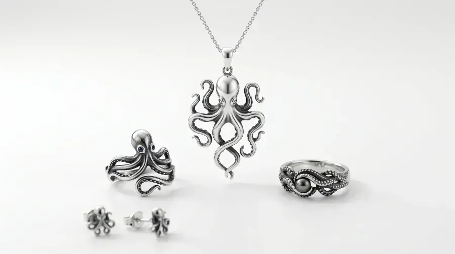 Joyas con pulpo: símbolo de inteligencia y transformación