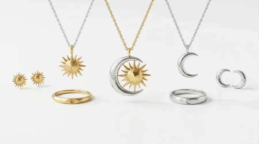 Sol y luna en joyería: el significado de un símbolo dual