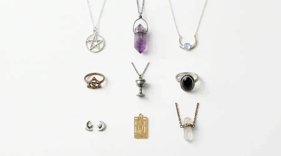 Joyas de brujas: guía completa de símbolos ocultos, estética Wicca y colecciones mágicas