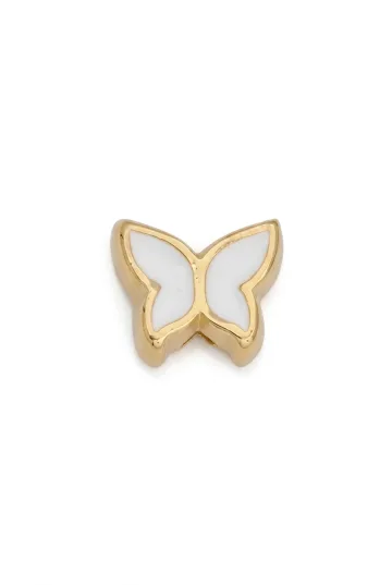 CUENTA MARIPOSA BLANCA DORADA 1