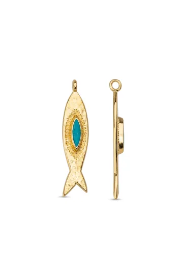 COLGANTE PEZ DORADO OJO VERDE 1