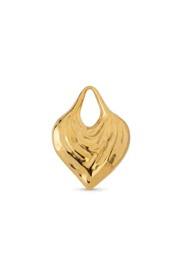 COLGANTE CORAZÓN MARTILLADO DORADO 1