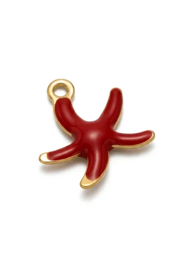 COLGANTE MINI ESTRELLA DE MAR ROJO 1