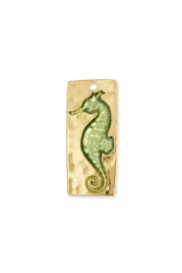 COLGANTE RECTANGULAR CABALLITO DE MAR VERDE 1