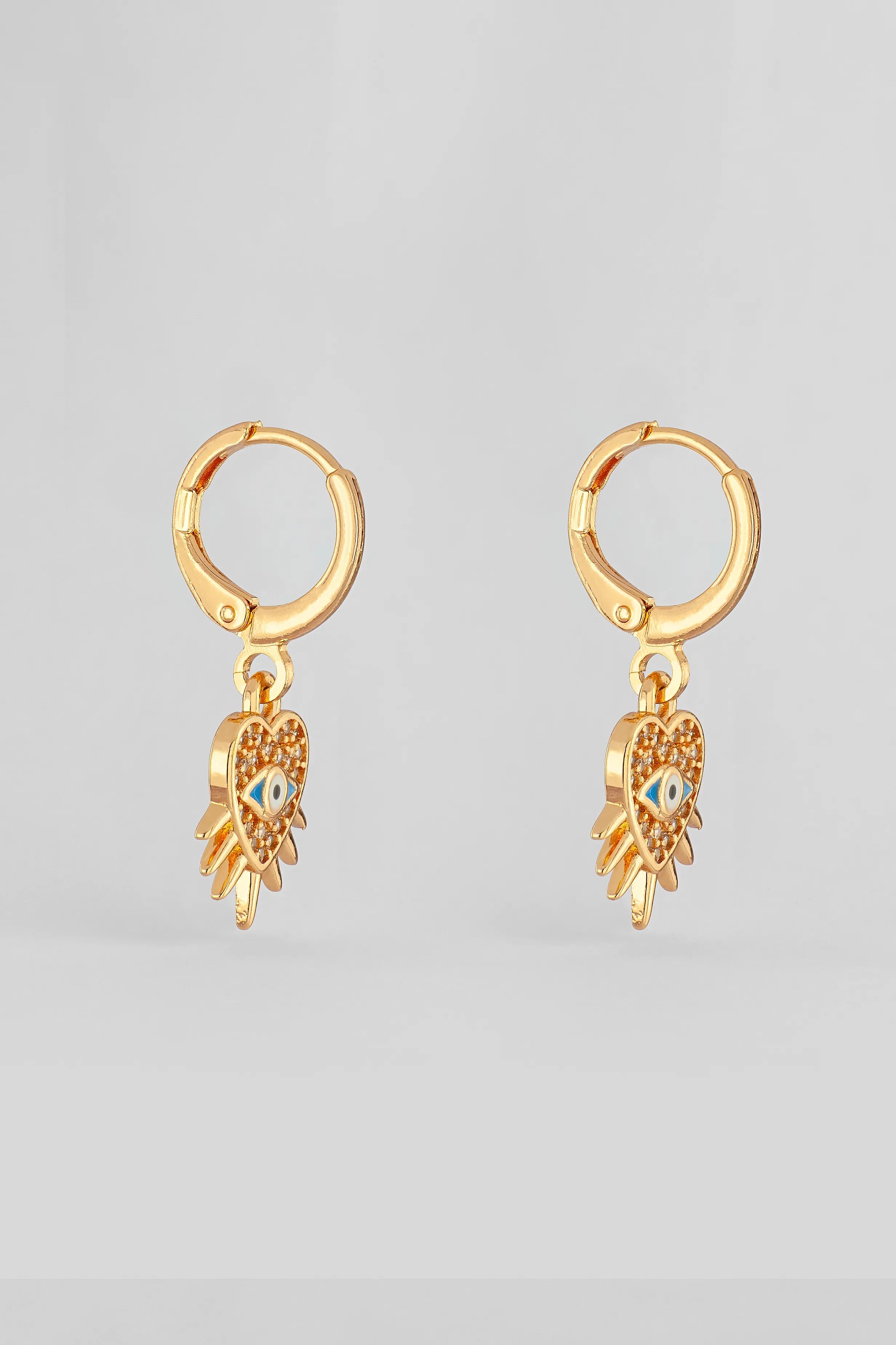 PENDIENTES CORAZÓN OJO TURCO 3