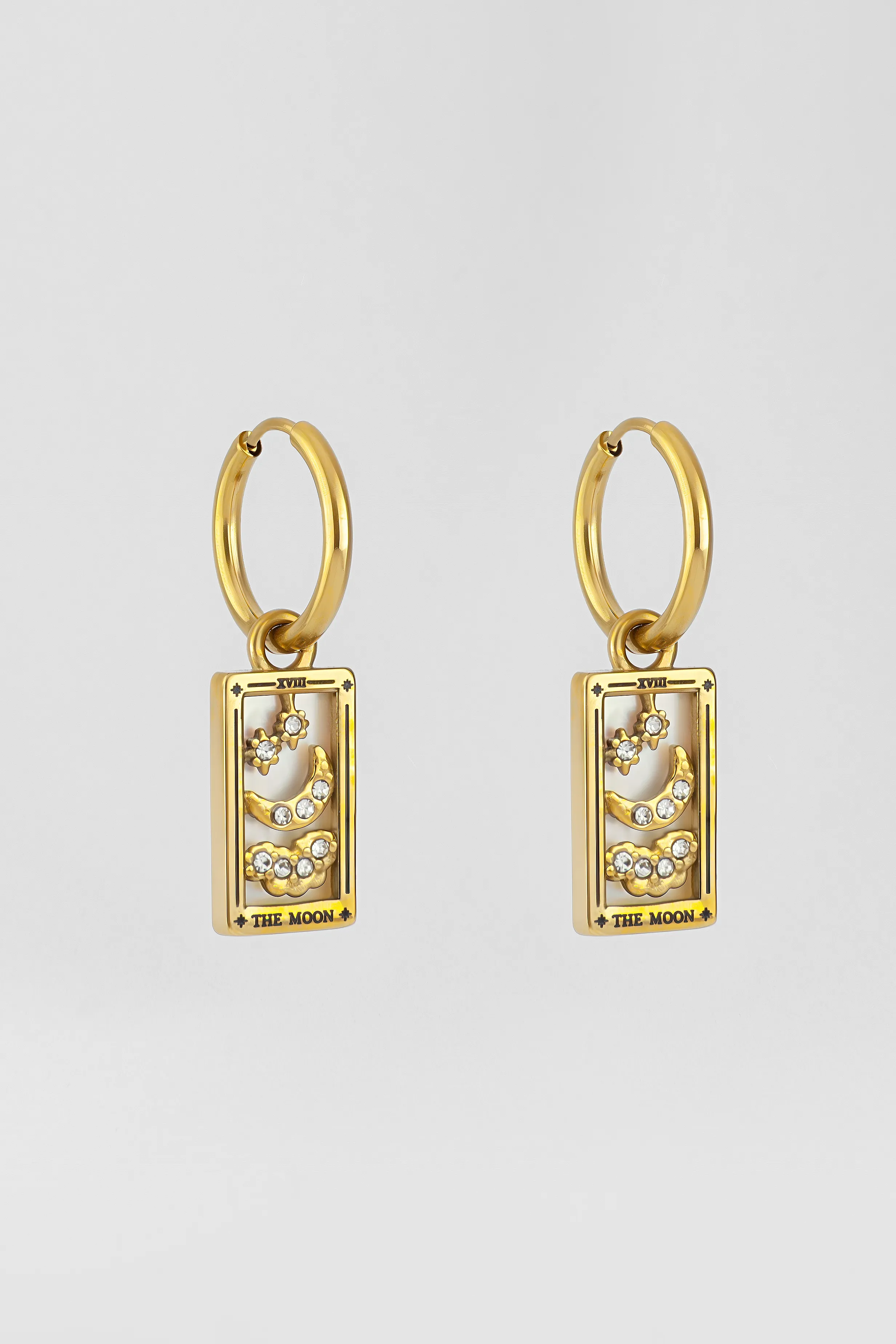 PENDIENTES AROS TAROT LA LUNA 1